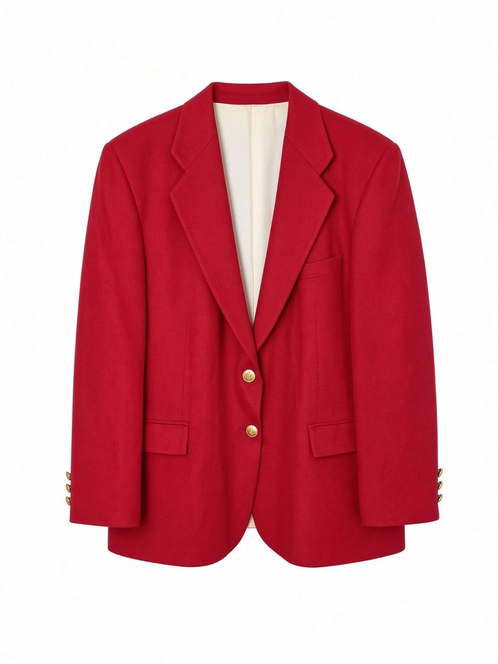 Vintage Pietrafesa Studio 121 Red 100% Camel Hair Blazer 14 Gold Made in USA